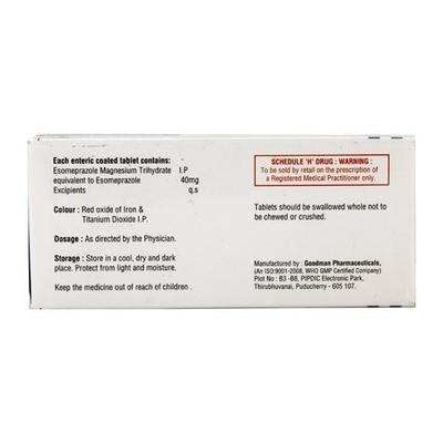 Espanz 40mg Tablet 10'S - Ulcer/Reflux/Flatulence-Aaa