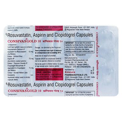 Consivas Gold 10Mg Capsule 10's - High Cholesterol-Dys