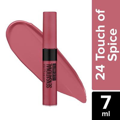Maybelline New York Sensational Liquid Matte Lipstick, 24 Touch Of Spice 7 ml - Liquid Lipsticks