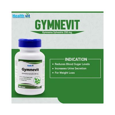 Healthvit Gymnevit Gymnema Sylvestris 250 mg Capsules 60's - Herbal Dietary Supplement