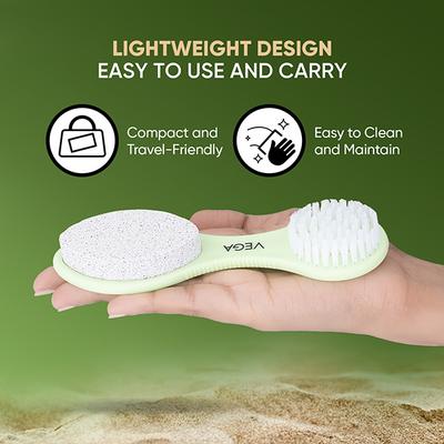 Vega 3 In 1 Pedicure Tool- Foot Scrubber, Pumice Stone And Black Emery For Home Foot Care, (Pd-20) - Manicure & Pedicure Kits