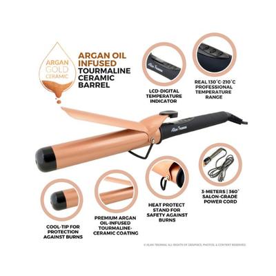 Alan Truman Argan Gold Ceramic Curler - 32Mm 1's - Rollers & Curlers