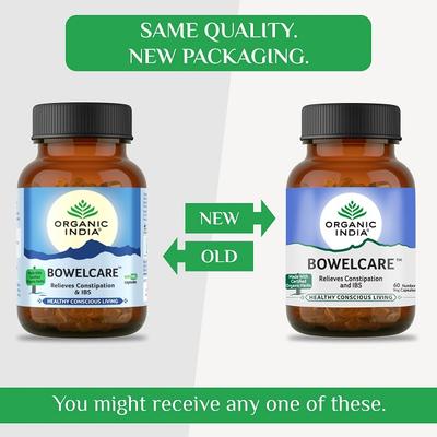 Organic India Bowelcare Veg Capsules 60's - Digestive Health