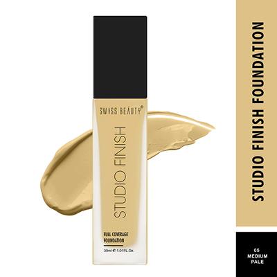 Swiss Beauty Studio Finish Full Coverage Foundation - (Medium Pale) 30 ml - Foundation