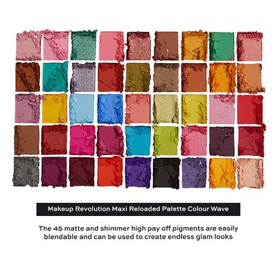 Makeup Revolution Maxi Reloaded Palette Colour Wave 60.75 gm - Eye Shadow Palettes