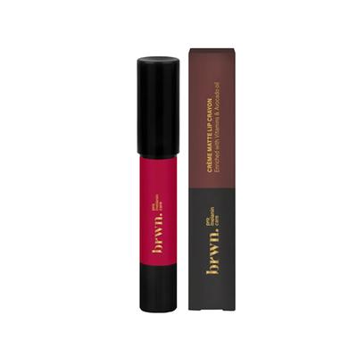 Brwn Pro Melanin Care Creme Matte Lip Crayon Cherry Pop 3gm - Lip Crayons