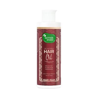 Mother Sparsh 30 Herbs Hair Oil For Dry & Damaged Hair, Jabapushpa, Karipatta & Reetha 200 ml - Hair Oils