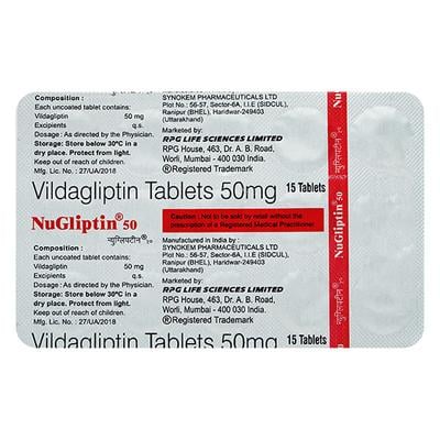 NUGLIPTIN 50mg Tablet 15's - Diabetes-Ant