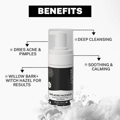 House of Beauty Anti Acne Foaming Facewash For Oily & Combination Skin with Salicylic 100ml - Face Wash & Cleansers