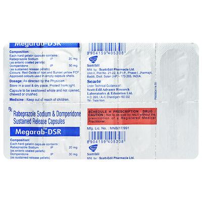 MEGARAB D SR Capsule 10's - Ulcer/Reflux/Flatulence-Aaa