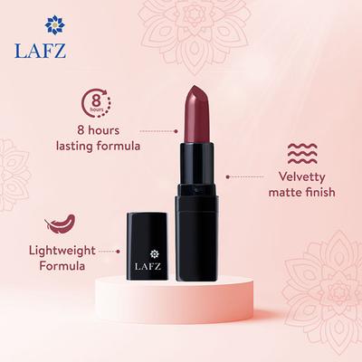 Lafz Velvet Matte Lipstick, Dark Mulberry 4.5 gm - Lipsticks