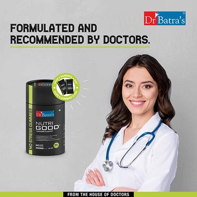 Dr Batras Nutrigood No Stress Gummies with Ashwagandha, Brahmi & Chamomile for Stress Relief - 60 Gummies 1's - Sexual Care