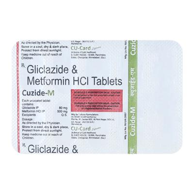 CUZIDE M 80 Tablet 10's - Diabetes-Ant