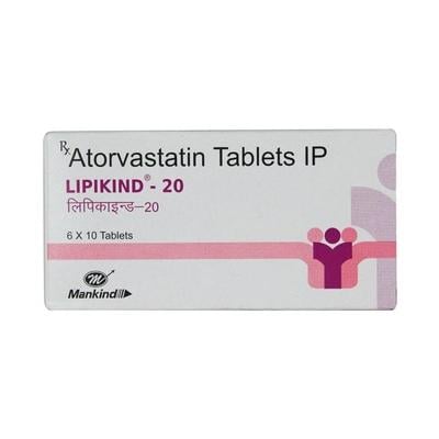 Lipikind 20mg Tablet 10'S - High Cholesterol-Dys