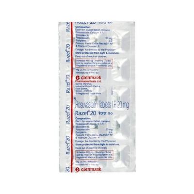 Razel 20mg Tablet 15'S - High Cholesterol-Dys