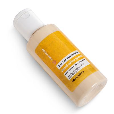 Pink Woolf 3-in 1 No-Soap Detoxifier - Almond, Saffron & Goatmilk 100 ml - Face Wash & Cleansers