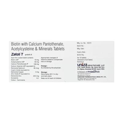 ZAFOLI T Tablet 10's - Supplements-Vam