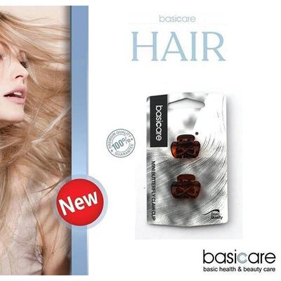 Basicare Mini Claw Clip, Black + Black 2's - Hair Clips/Bands