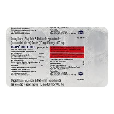 UDAPA TRIO FORTE Tablet 10's - Diabetes-Ant
