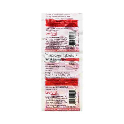 NAXPESURE 250 Tablet 10's - Pain relief-Nsa