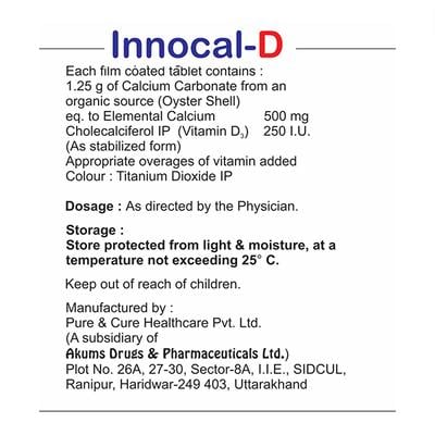 INNOCAL D Tablet 15's - Supplements-Vam