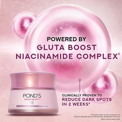 Pond's Bright Beauty Gel Creme With Glutaboost Niacinamide Complex for Fading Dark Spots 50 gm - Face Moisturizers