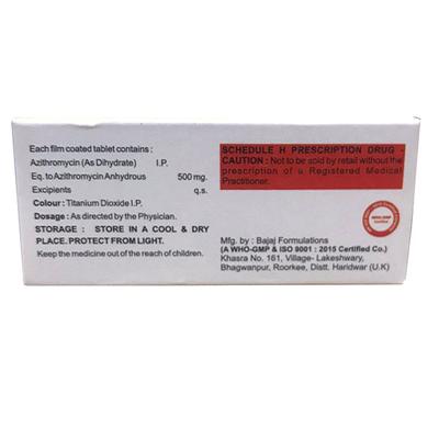 AZIZAP Tablet 3's - Bacterial Infections-Mac