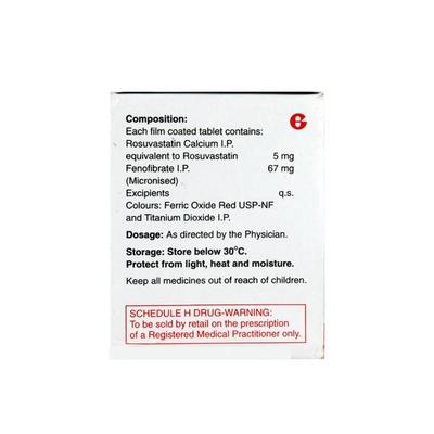 Razel F 5mg Tablet 15'S - High Cholesterol-Dys