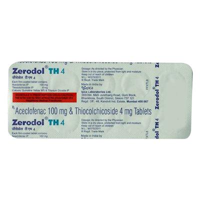 Zerodol TH 4mg Tablet 10'S - Muscle Cramps/Spasticity-Mus
