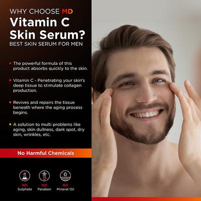 Men Deserve Vitamin C Skin Serum With Saffron Extract 50ml - Face Gels