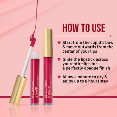 MyGlamm Ultimatte Long Stay Matte Liquid Lipstick-Pink Doll 2.5 ml - Lipsticks