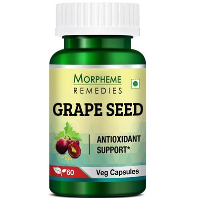 Morpheme Remedies Grape Seed 500 mg Veg Capsule 60's - Herbal Dietary Supplement