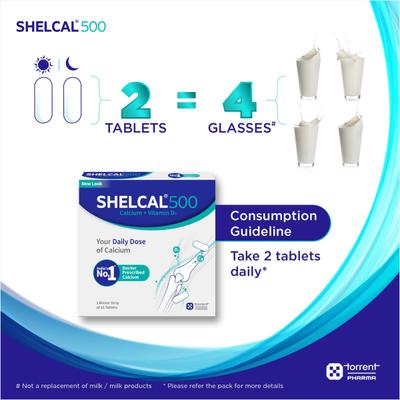 Shelcal-500 Tablet 15's - Calcium And Minerals