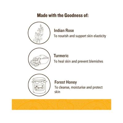 SoulTree Indian Rose Face Wash with Turmeric & Honey 120 ml - Face Wash & Cleansers