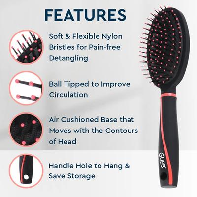 GUBB Oval Hair Brush - Vogue Range 120 gm - Hair Brushes