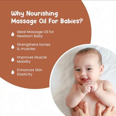 Mother Sparsh Nourishing Massage Oil for Babies With Almond-Olive and Sesame 200 ml - Creams, Lotions & Oils
