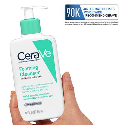 CeraVe Foaming Cleanser For Normal To Oily Skin 236 ml - Face Wash & Cleansers