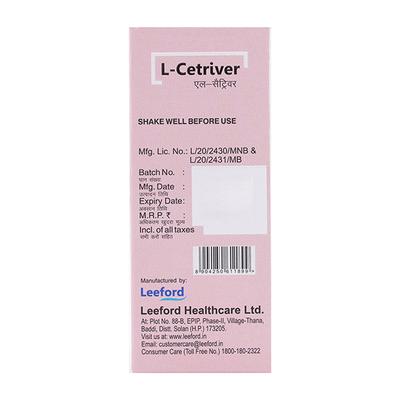 L CETRIVER Syrup 30ml - Allergies-Ant