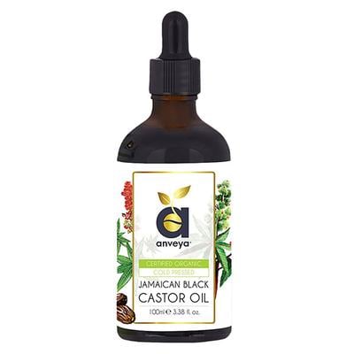 Anveya Jamaican Black Castor Oil, Cold - Pressed Organic 100 ml - Carrier Oils