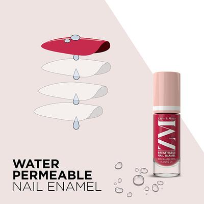 Zayn & Myza Breathable Nail Enamel With Raspberry & Almond Oil, Strawberry Jelly 6 ml - Nail Polish