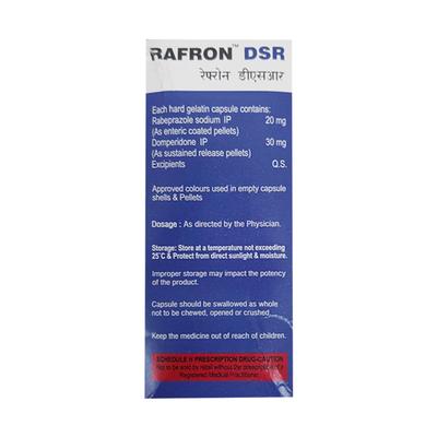 RAFRON DSR Capsule 15's - Ulcer/Reflux/Flatulence-Aaa