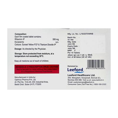 RIFAFORD 550 Tablet 10's - Bacterial Infections-OAB