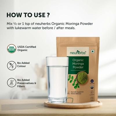 Neuherbs Organic Moringa Powder 100 gm - Vitamin C