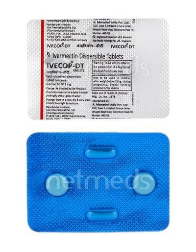 Ivecop DT 3mg Tablet 2'S - Parasitic Worms-Ant