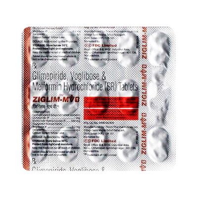 ZIGLIM MV 1 Tablet 15's - Diabetes-Ant