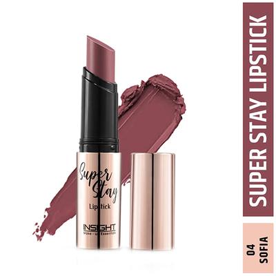 Insight Cosmetics Super Stay Lipstick - Sofia (04) Infused with Argan & Vitamin E Oil 7gm - Lipsticks
