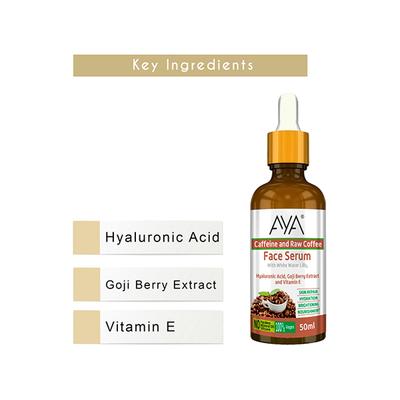 Aya Caffeine And Coffee Face Serum For Skin Repair, Hydration, Brightening & Nourishment 50 ml - Face Serum