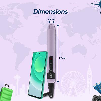 Vega Go Mini Hair Straightener for Women with Quick Heat Up, Best for Travelling (VHSH-40) 340 gm - Straighteners