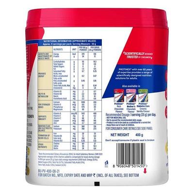 Protinex Powder - Creamy Vanilla Flavour (Jar) 400 gm - Protein Drink