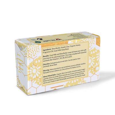 Mirah Belle Organic Goat Milk, Honey Shea Butter Skin Soap 125 gm - Shower Gels & Body Wash